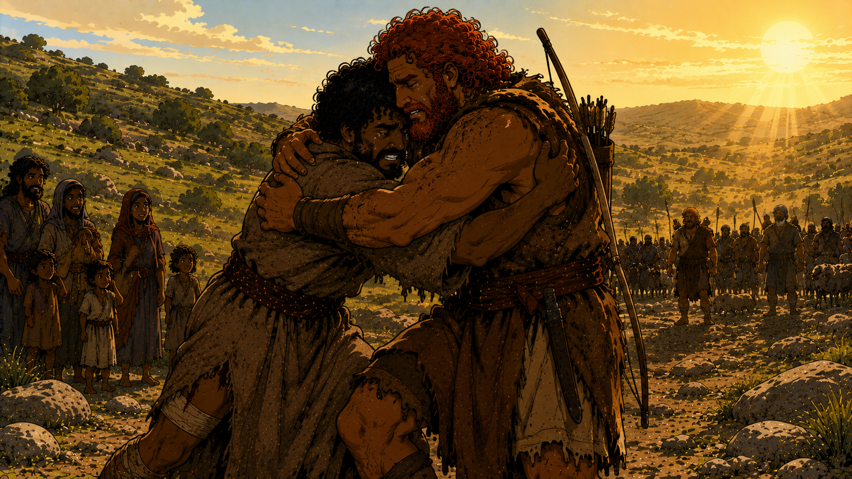 Jacob and Esau Embrace